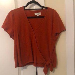 Madewell Texture and Thread Wrap Top.